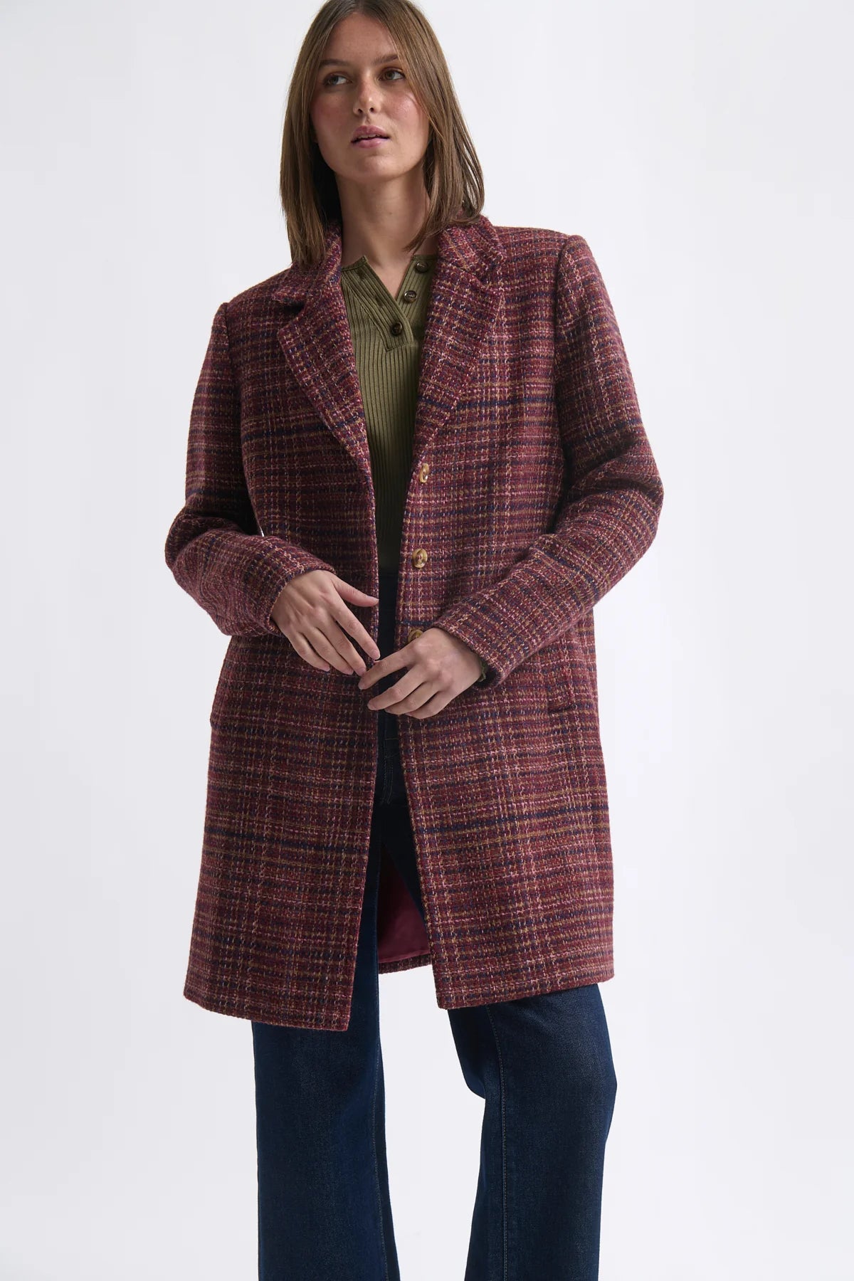 Kari Coat - Speckled Pink