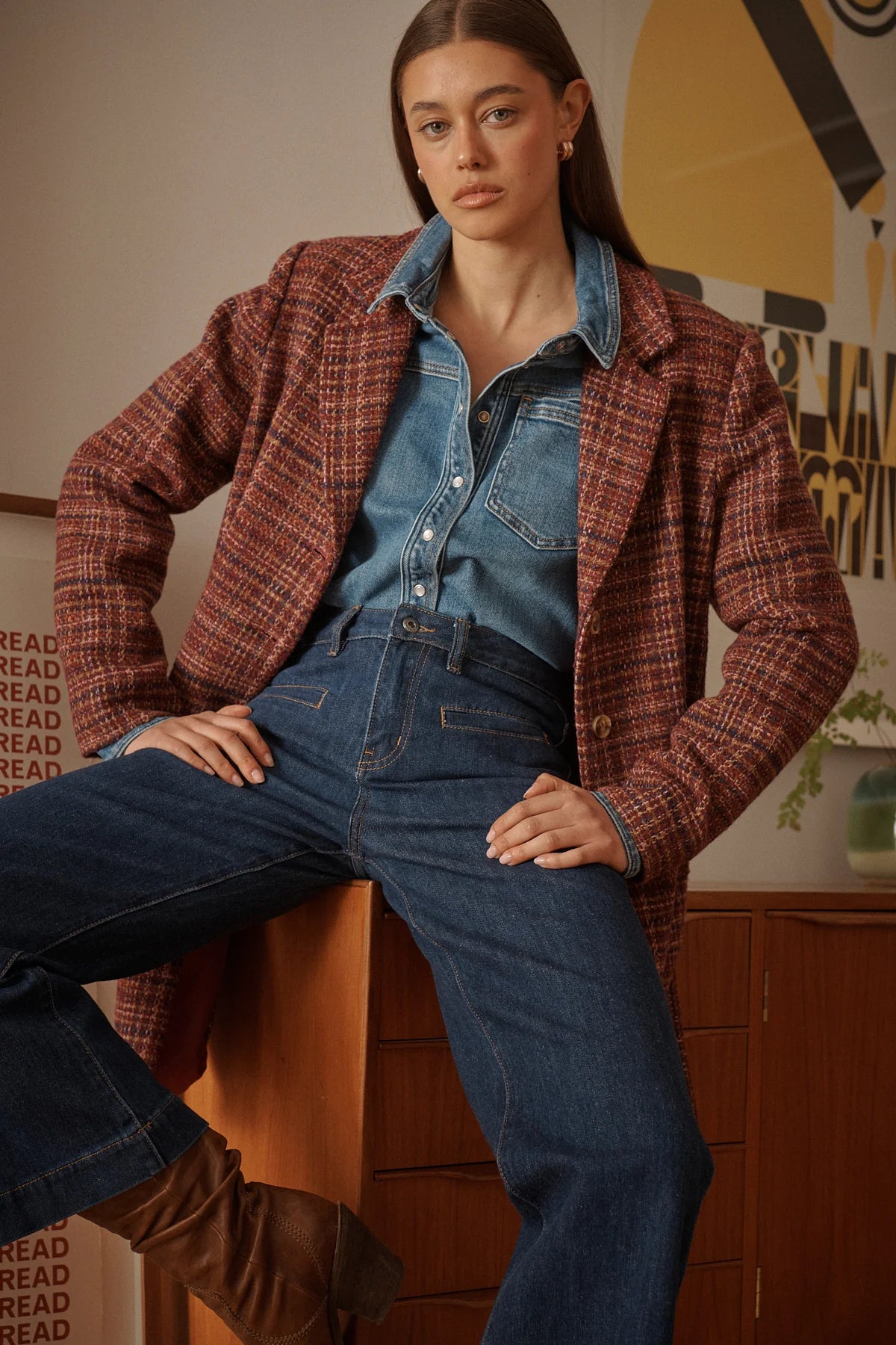 Kari Coat - Speckled Pink