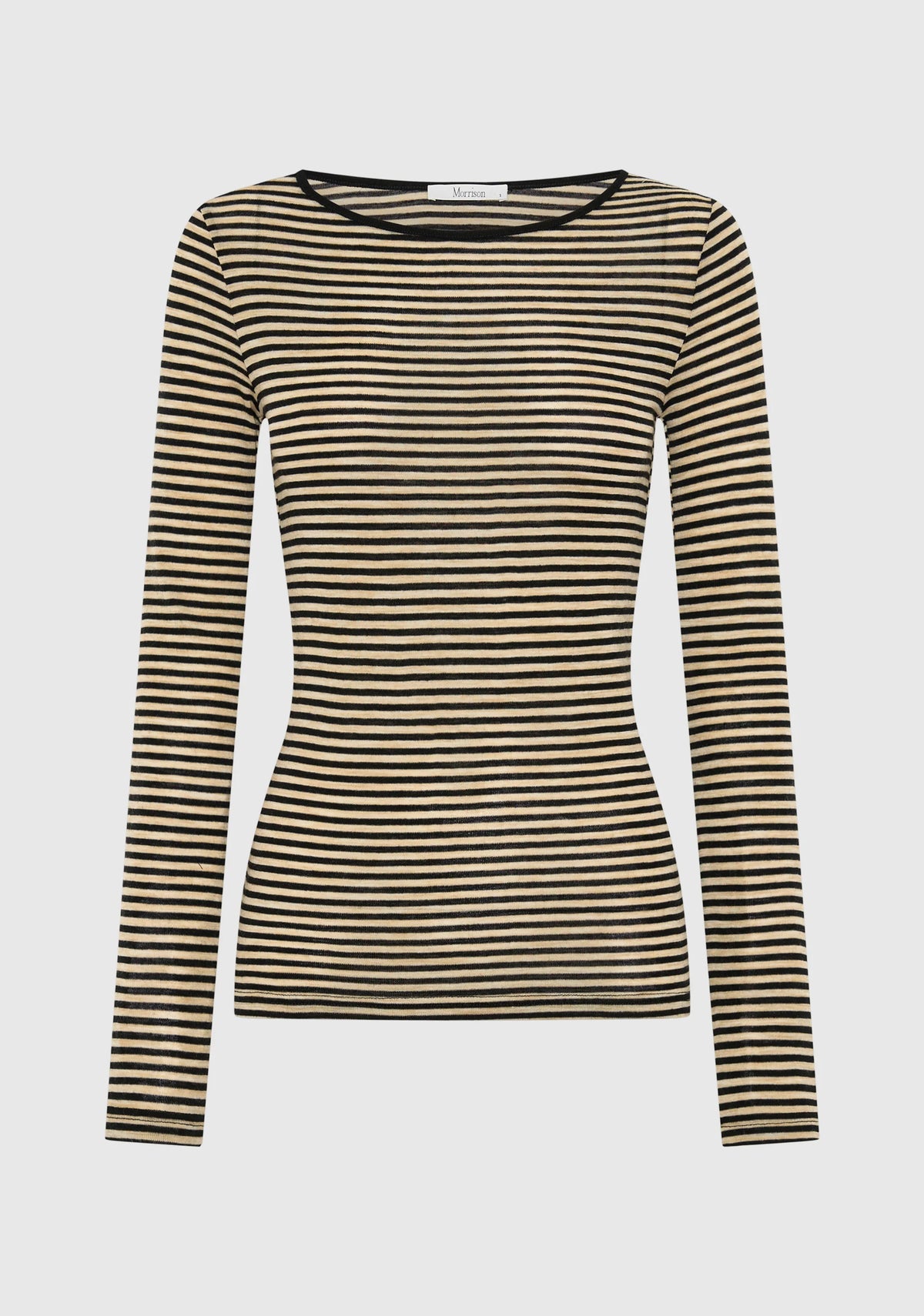 Morri Merino Round Neck - Birch/Black