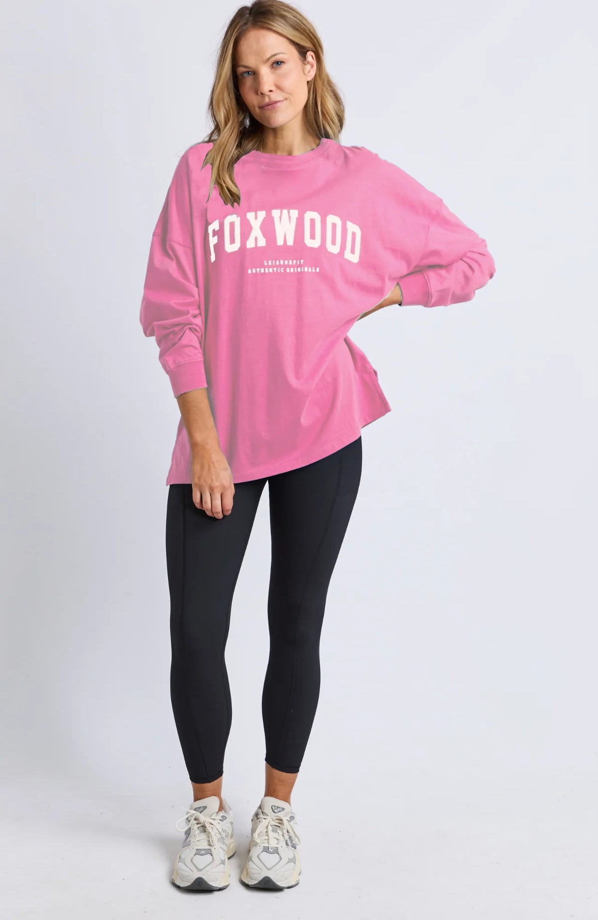 Interval Long Sleeve - Bubblegum Pink/White