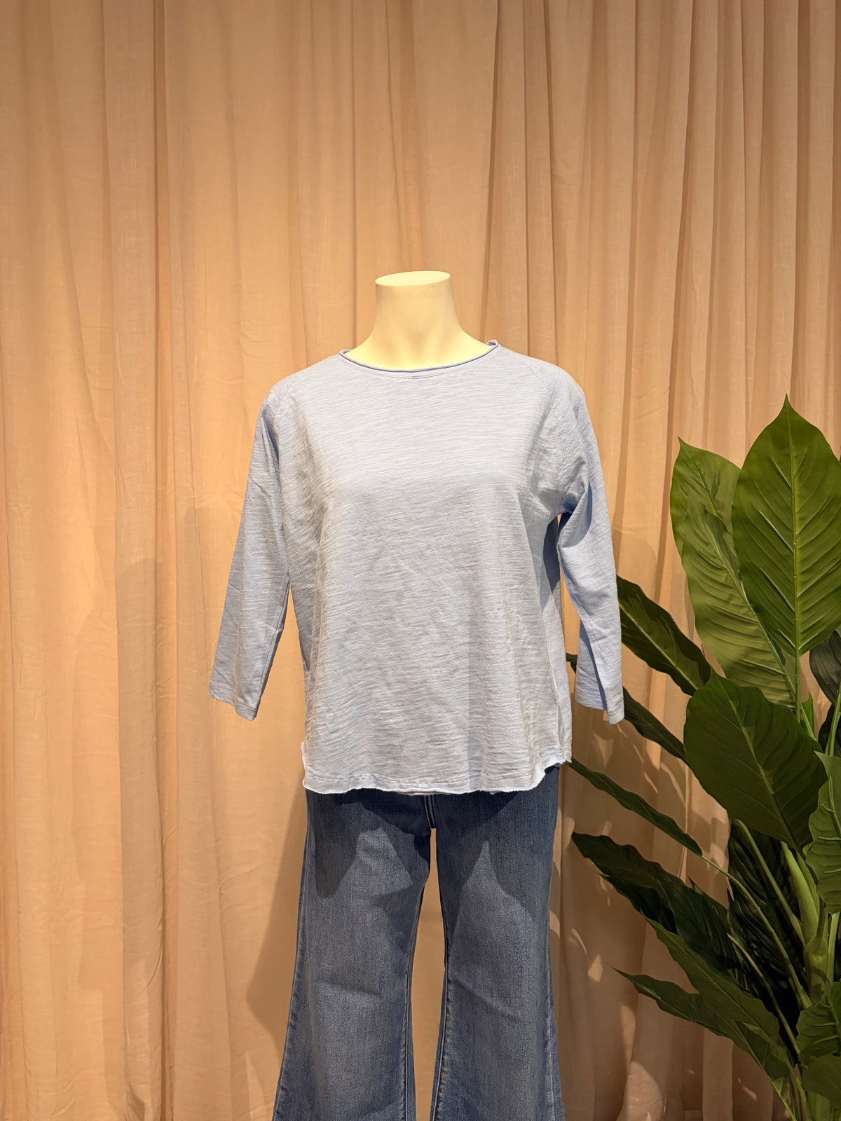 On Repeat Raglan Tee - Blue