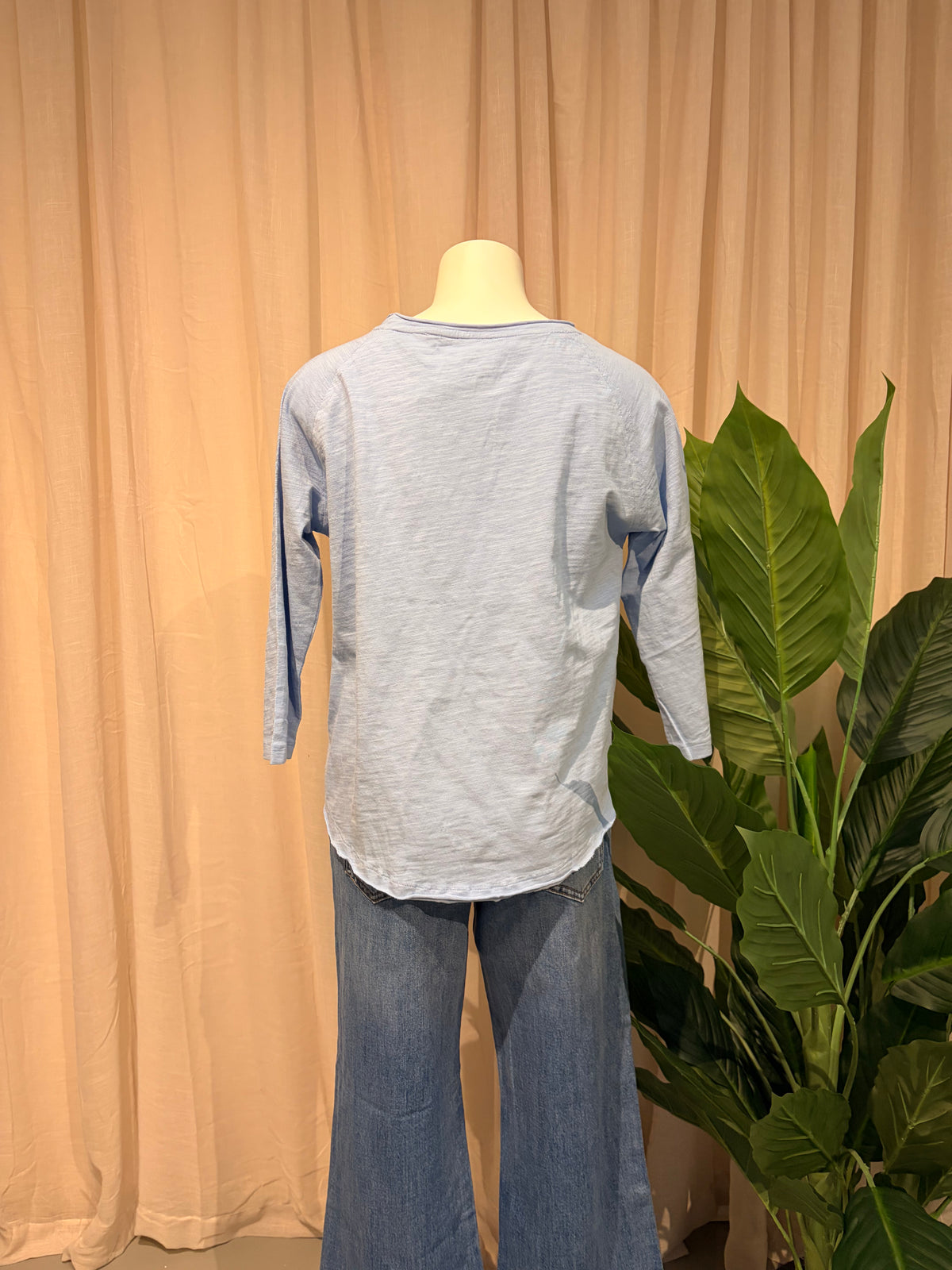 On Repeat Raglan Tee - Blue