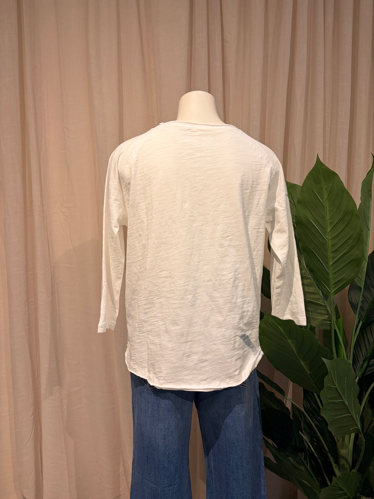 On Repeat Raglan Tee - White