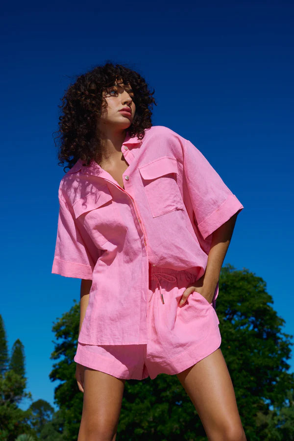 JUNIPER SHIRT - CORAL PINK