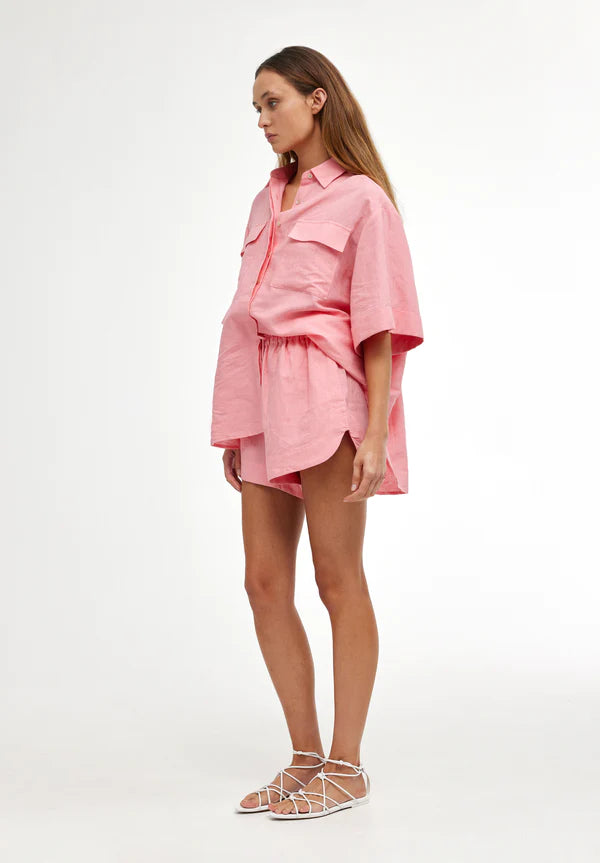 JUNIPER SHIRT - CORAL PINK