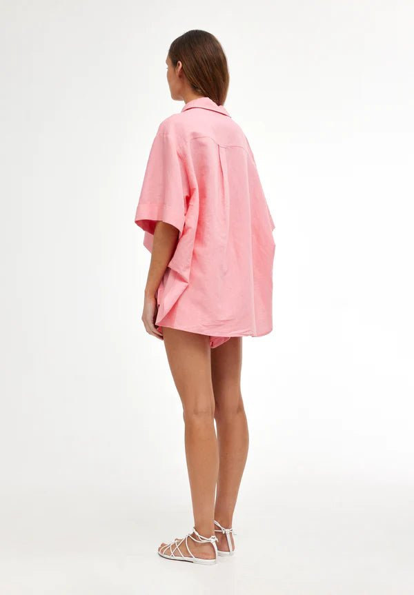 JUNIPER SHIRT - CORAL PINK