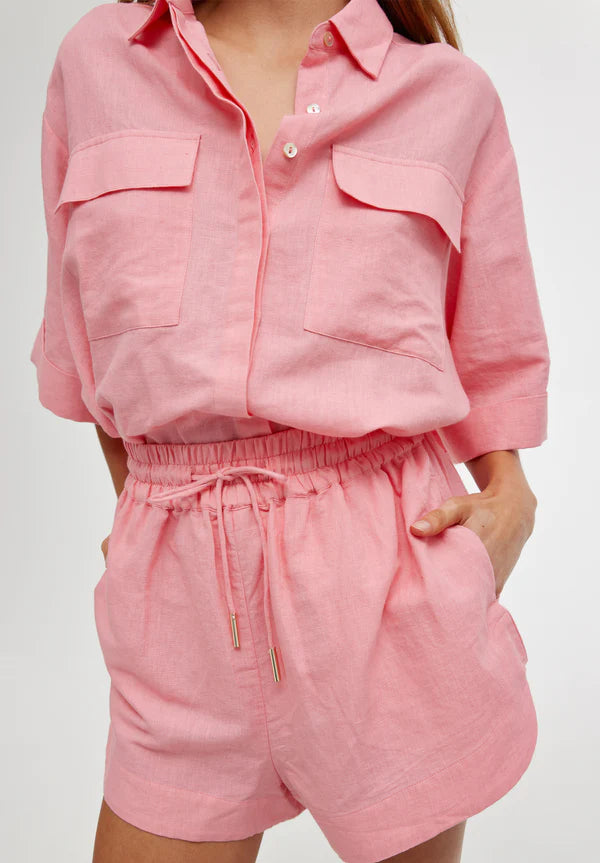 JUNIPER SHIRT - CORAL PINK