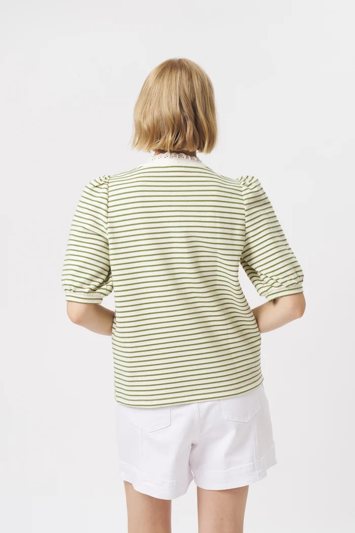 Jacqueline Top - White/Green