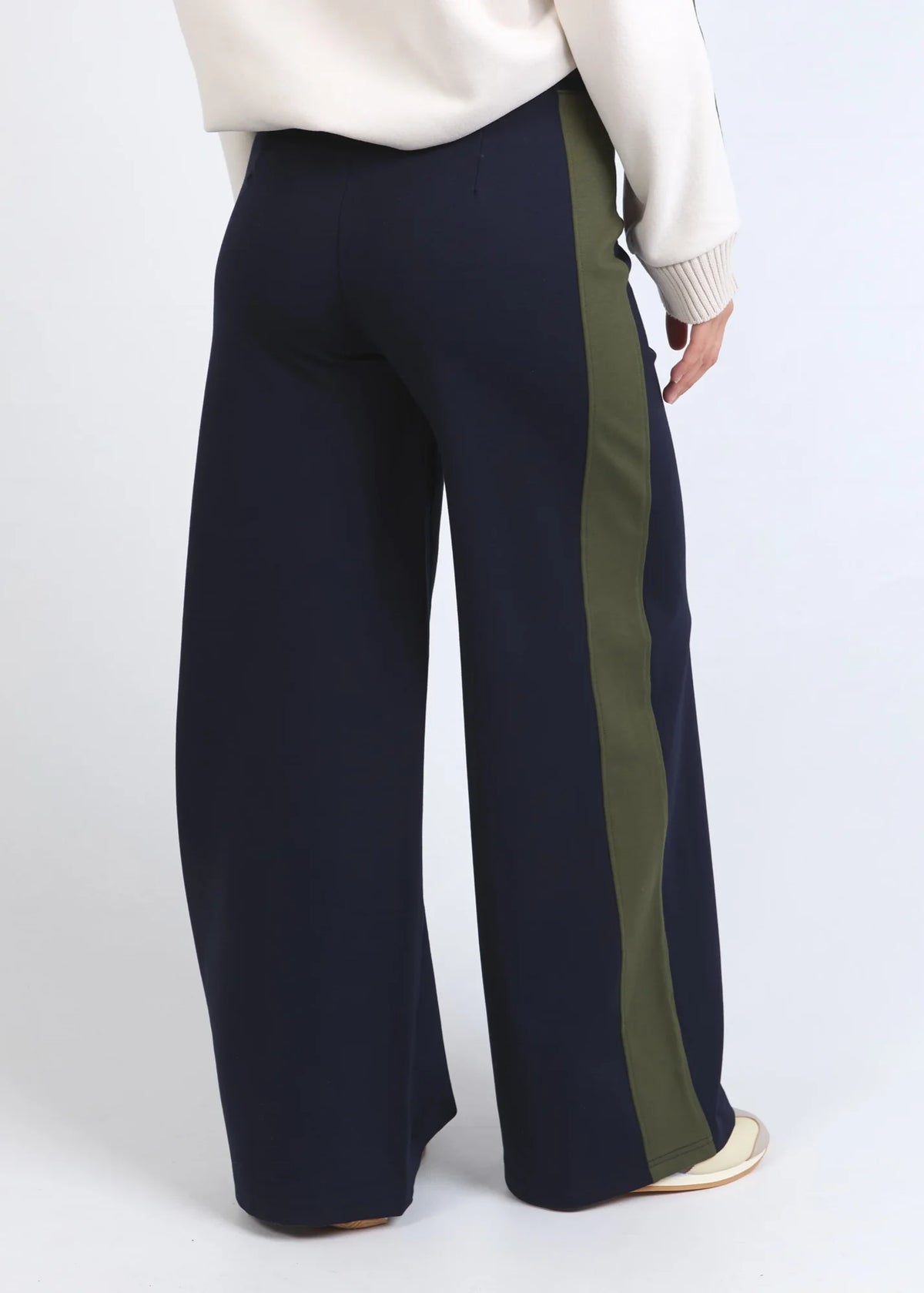 Juno Pant - Navy with Green