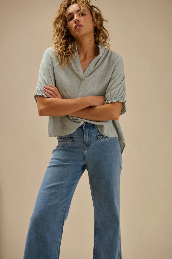 Freya Jean - Plait Pocket - 70s Blue