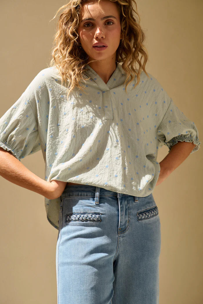 Freya Jean - Plait Pocket - 70s Blue