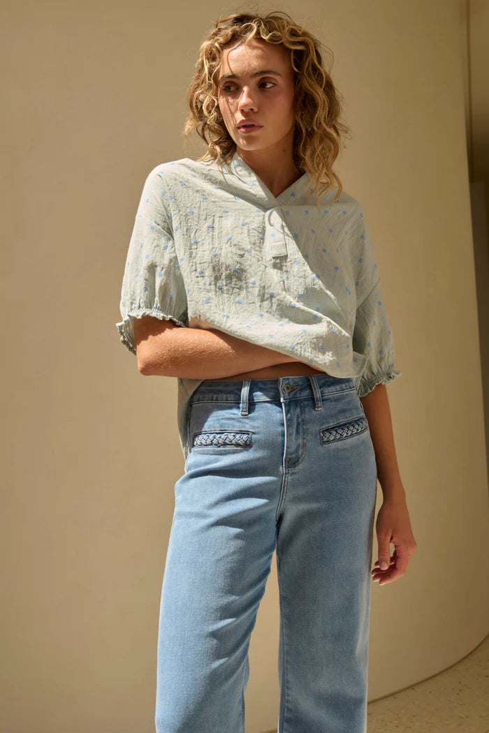 Freya Jean - Plait Pocket - 70s Blue