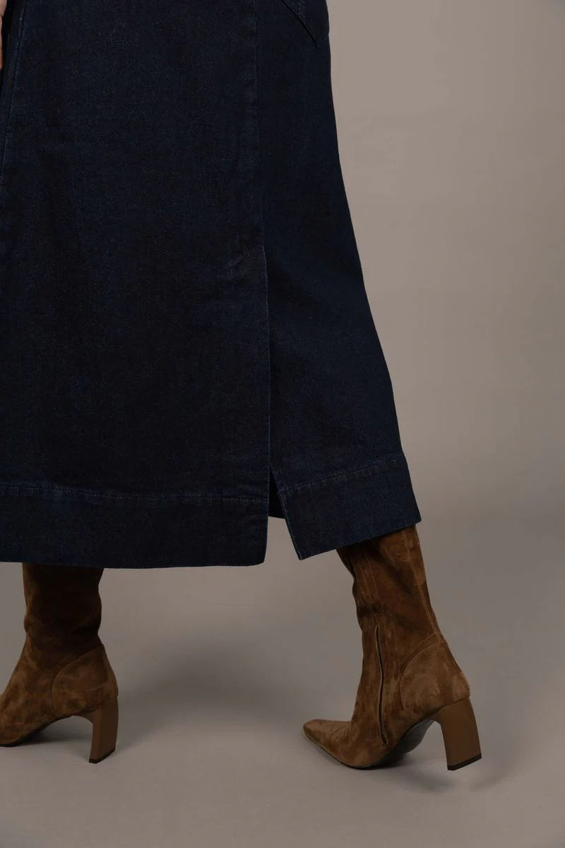 Edit Denim Skirt - Dark Blue