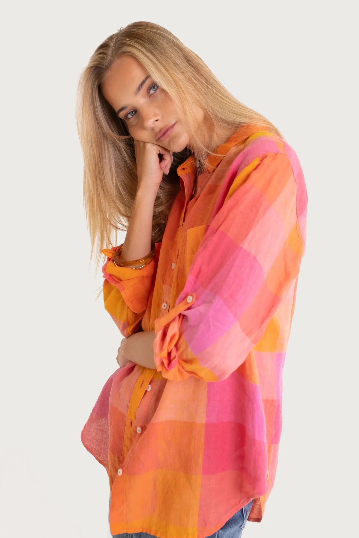 Boyfriend Linen Shirt - Let's Hang Out