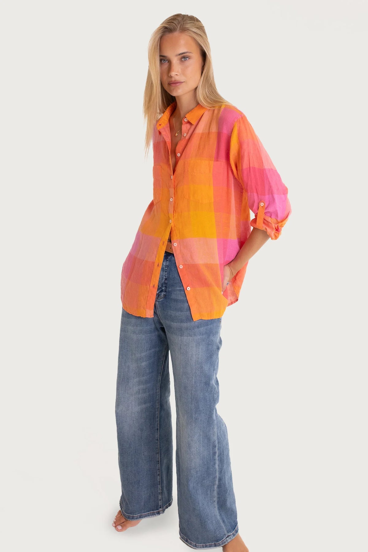 Check Linen Shirt