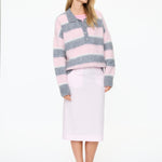 Dakota Polo Knit - Candy Floss/Grey Marle/Natural