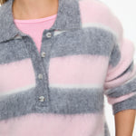 Dakota Polo Knit - Candy Floss/Grey Marle/Natural