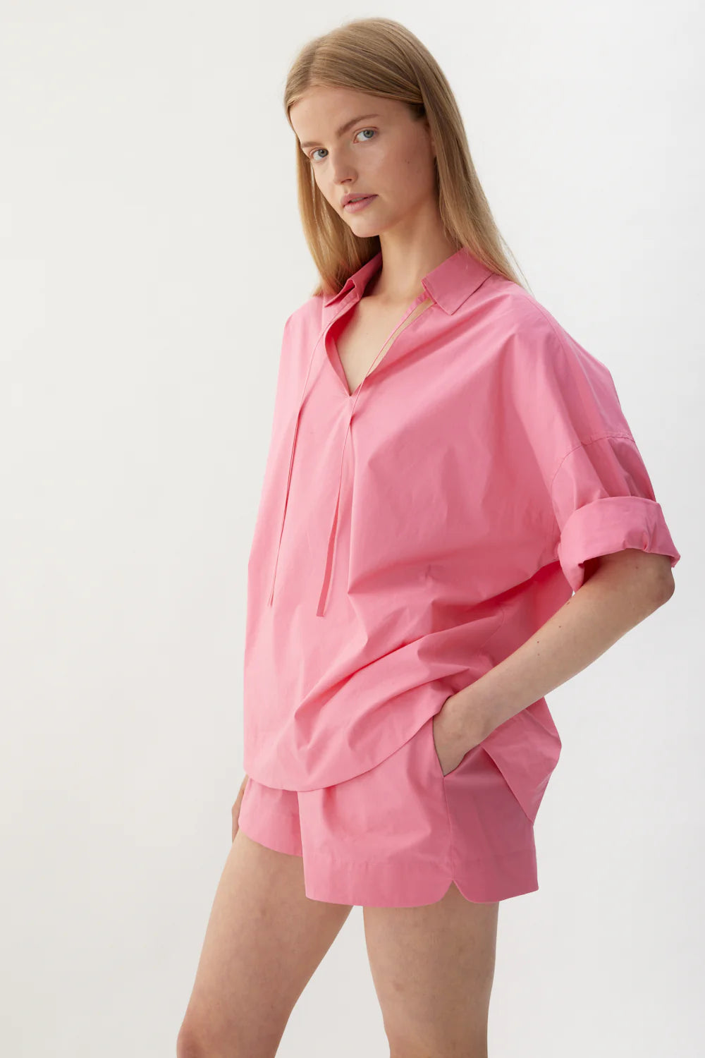 Billie Shirt Sleeve Shirt - Rosa