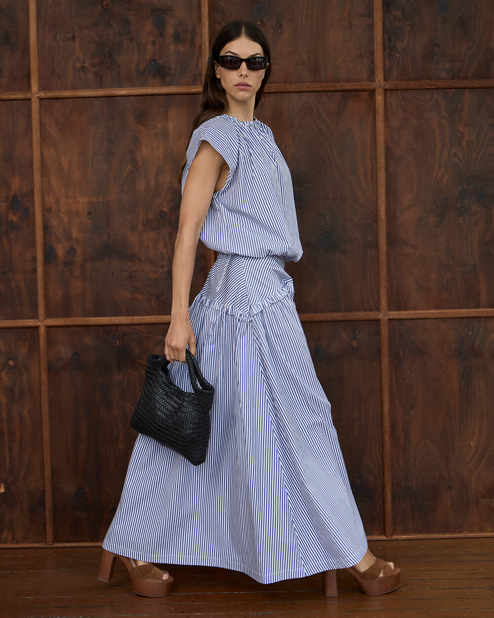 Grace Skirt - Stripe Cotton