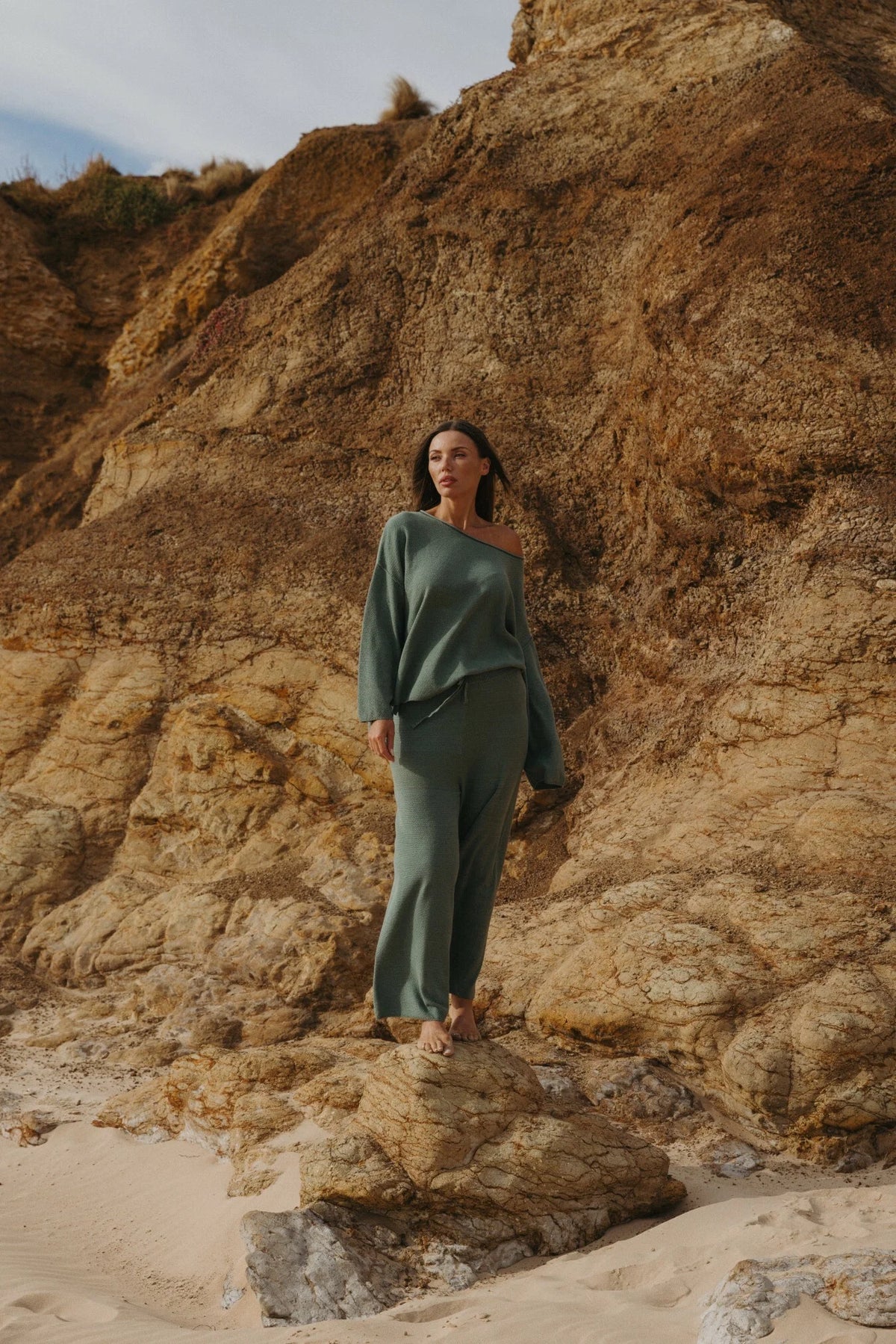 Retreat Cotton Twist Full Length Pant - Rainforest