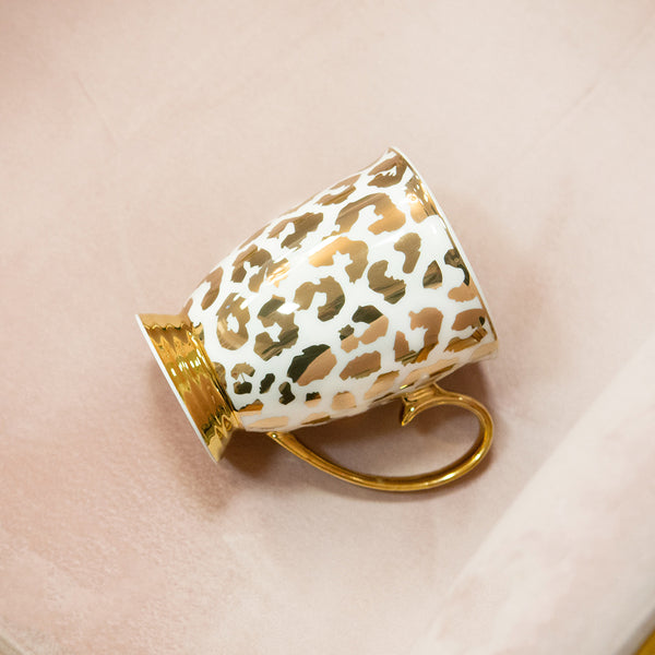Louis Leopard Gold Mug