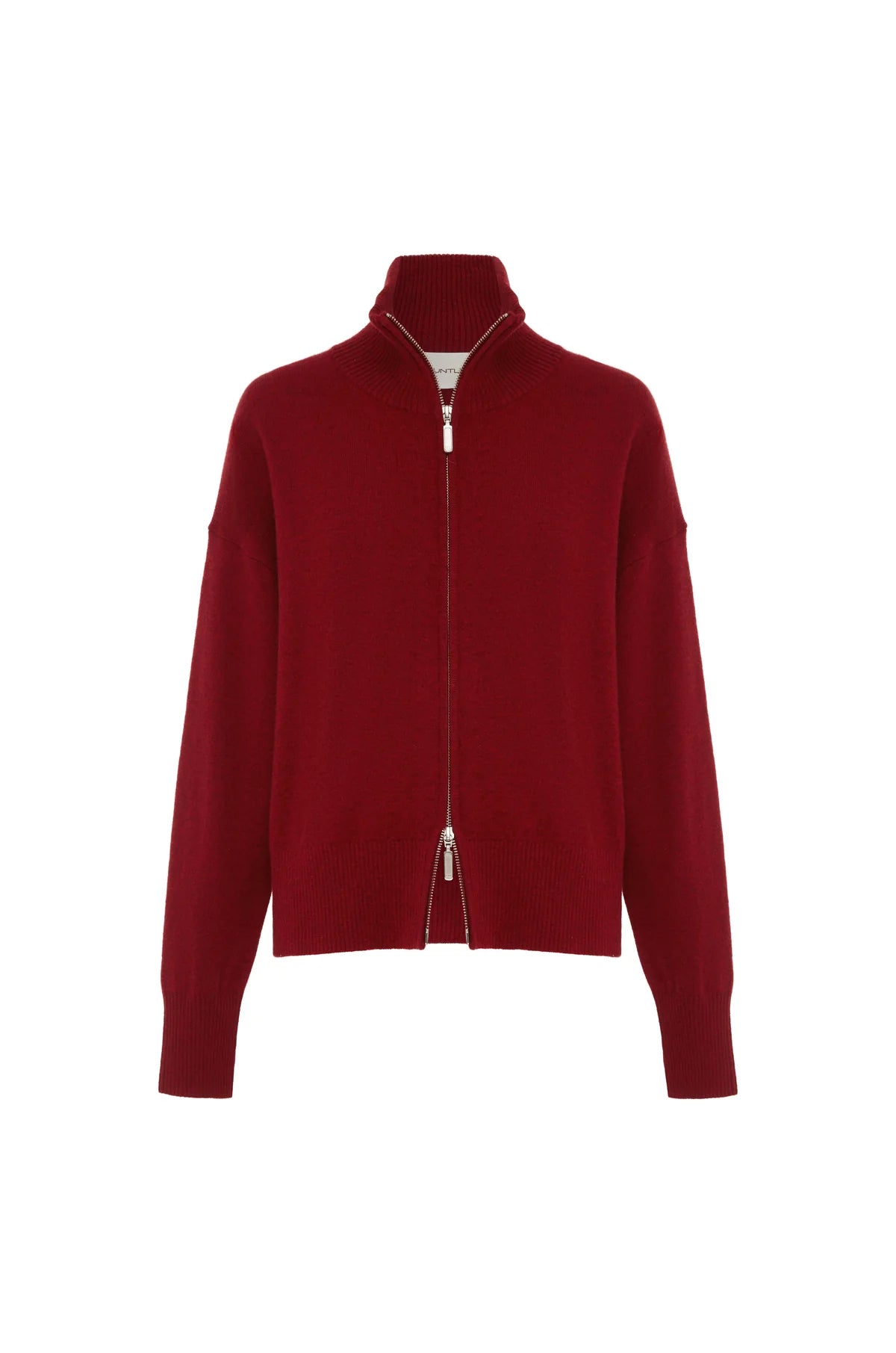 Red cashmere cardigan