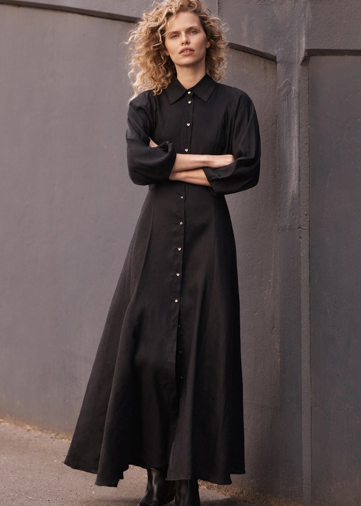 Madelyn Shirt Dress - Navy