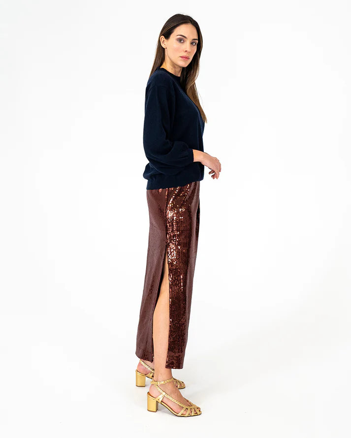 Quinn Maxi Skirt - Shiraz Sequin