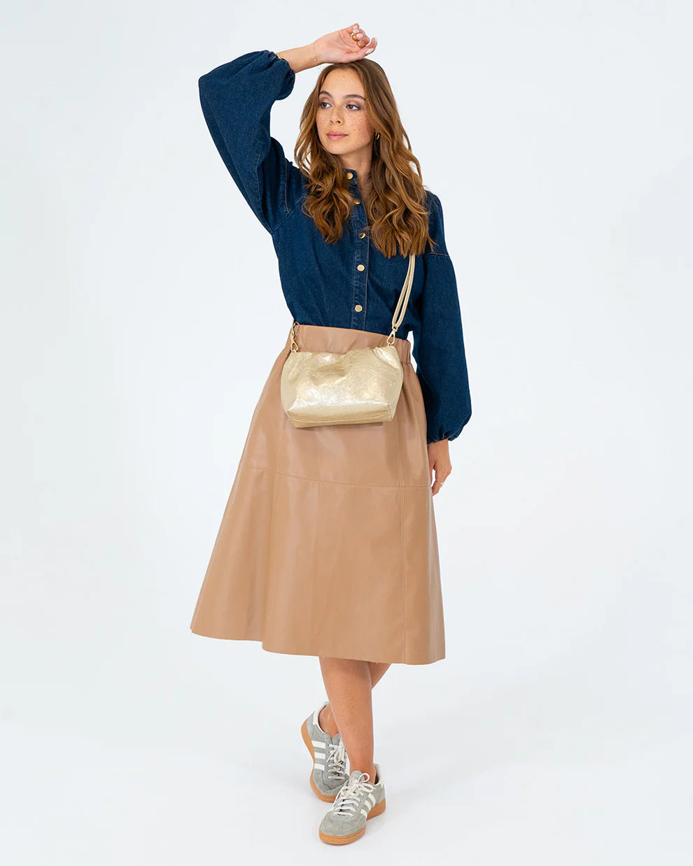 Monty Bag -Light Gold Crinkle