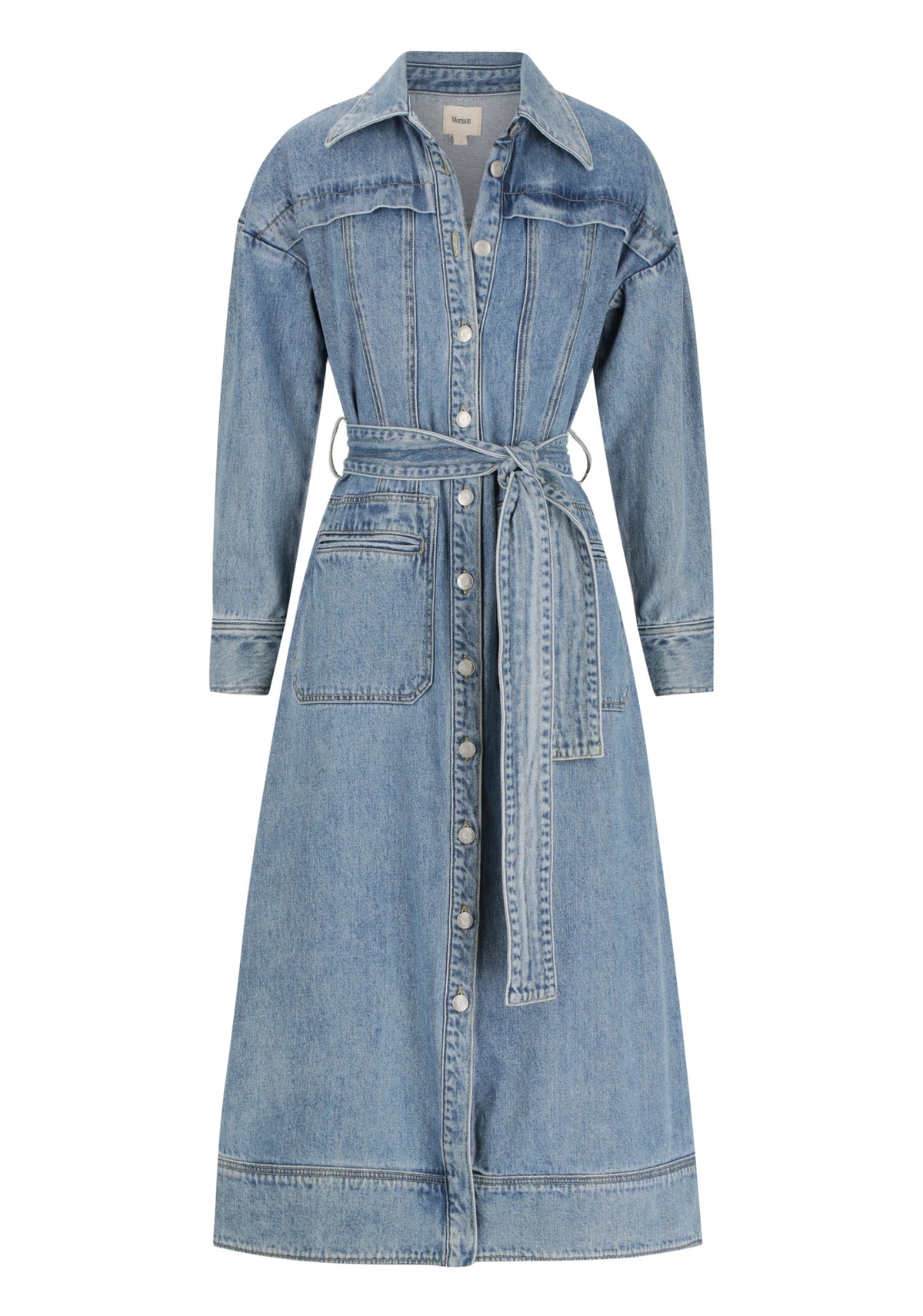 Denim Midi Shirt Dress