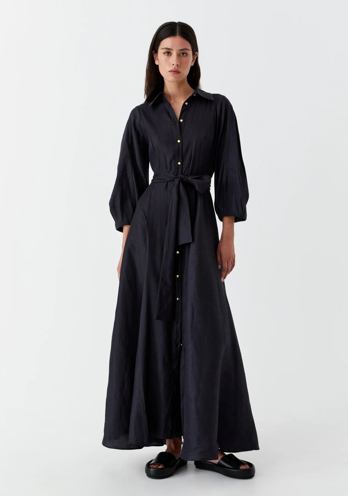 Madelyn Shirt Dress - Navy