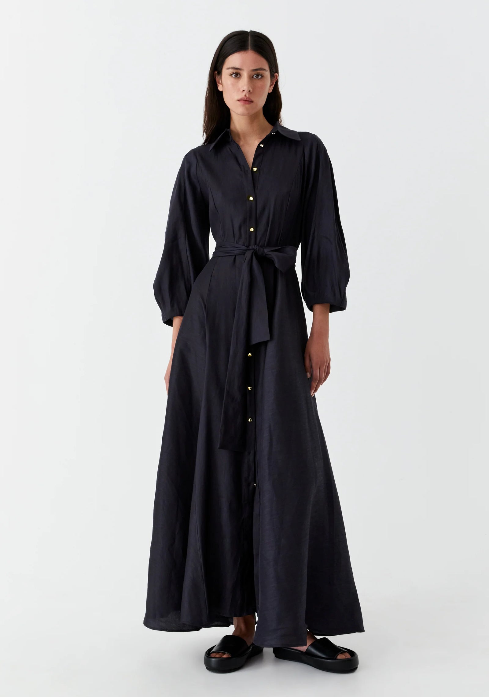 Madelyn Shirt Dress - Navy