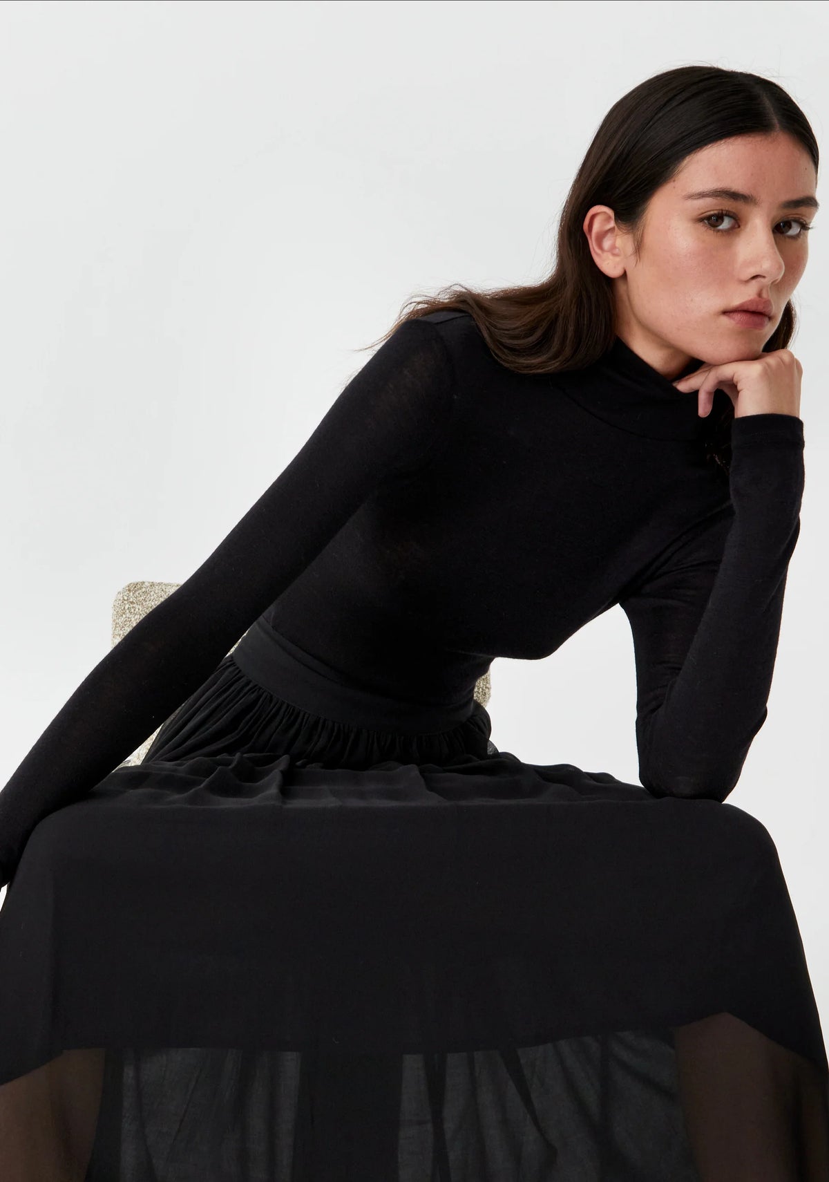black merino skivvy