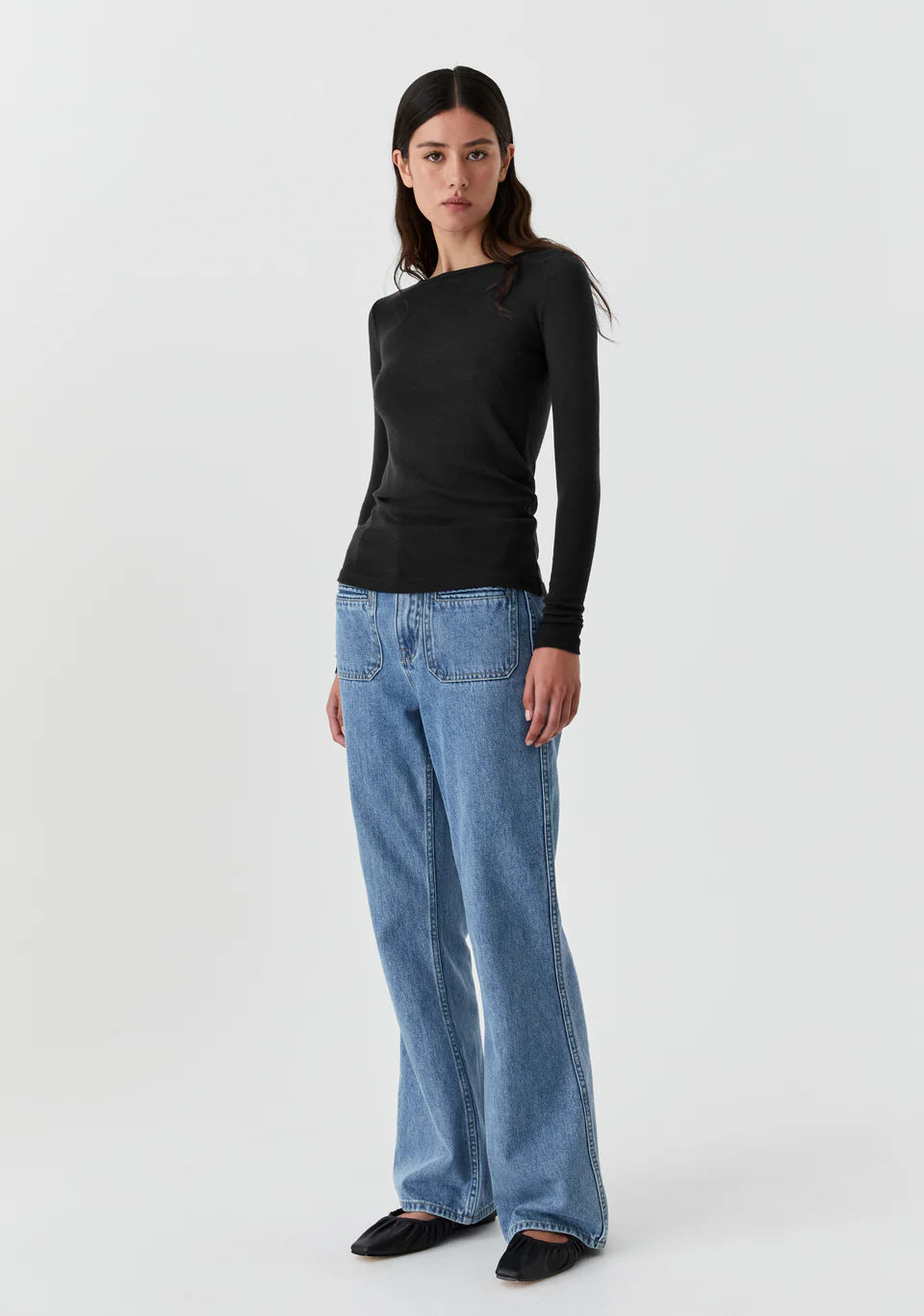 100% Merino wool long sleeve top