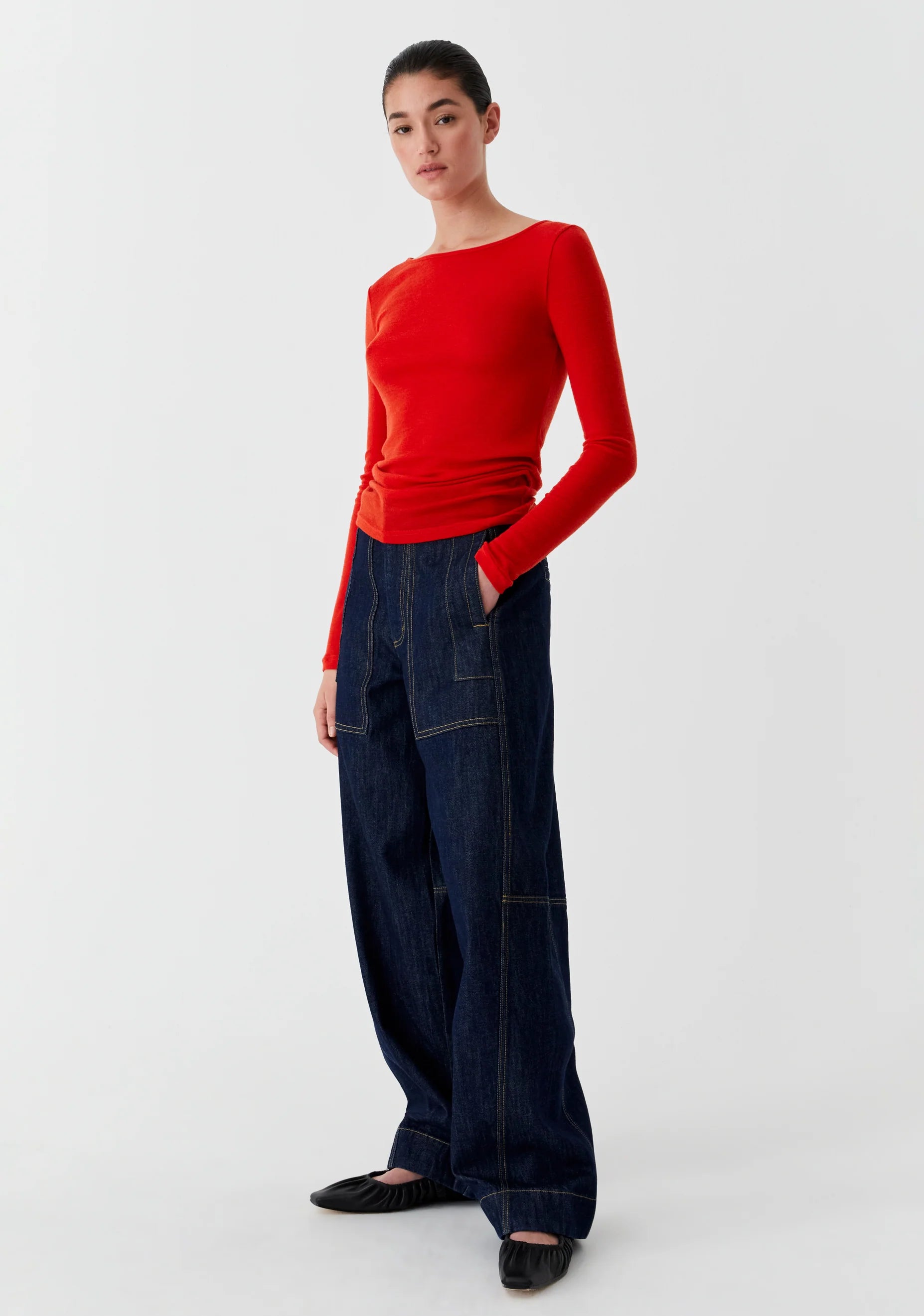 Morri Merino Round Neck - Flame
