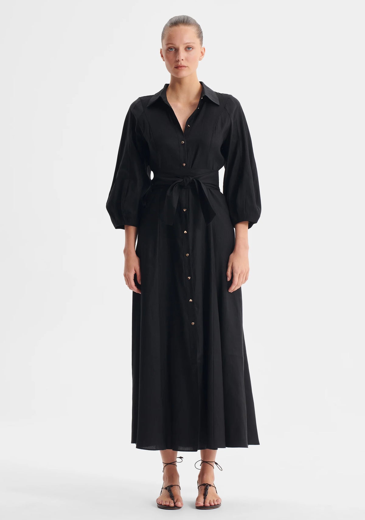 Madelyn Shirt Dress - Black