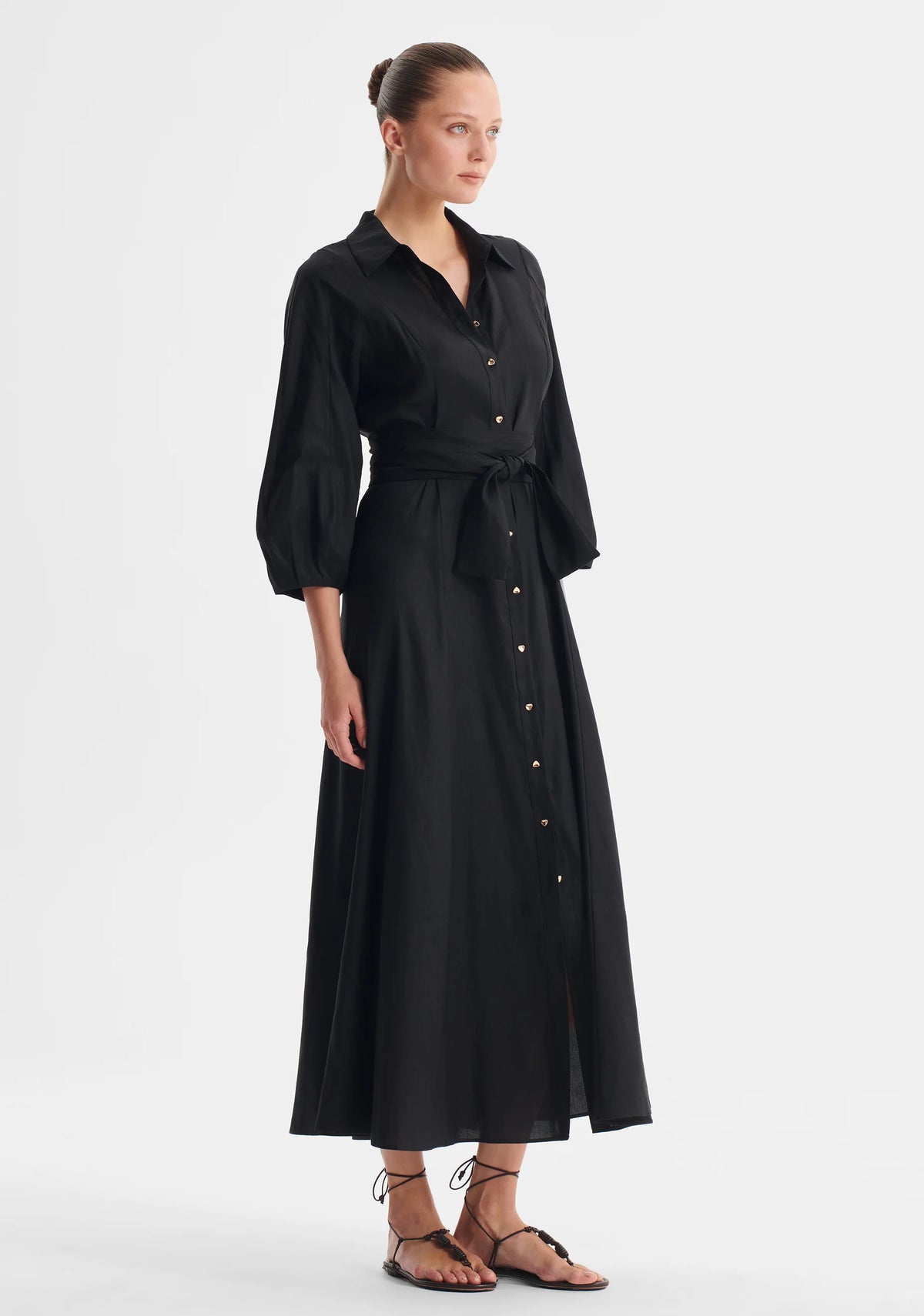 Madelyn Shirt Dress - Black