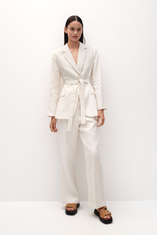 Annie Linen Blazer - Ivory