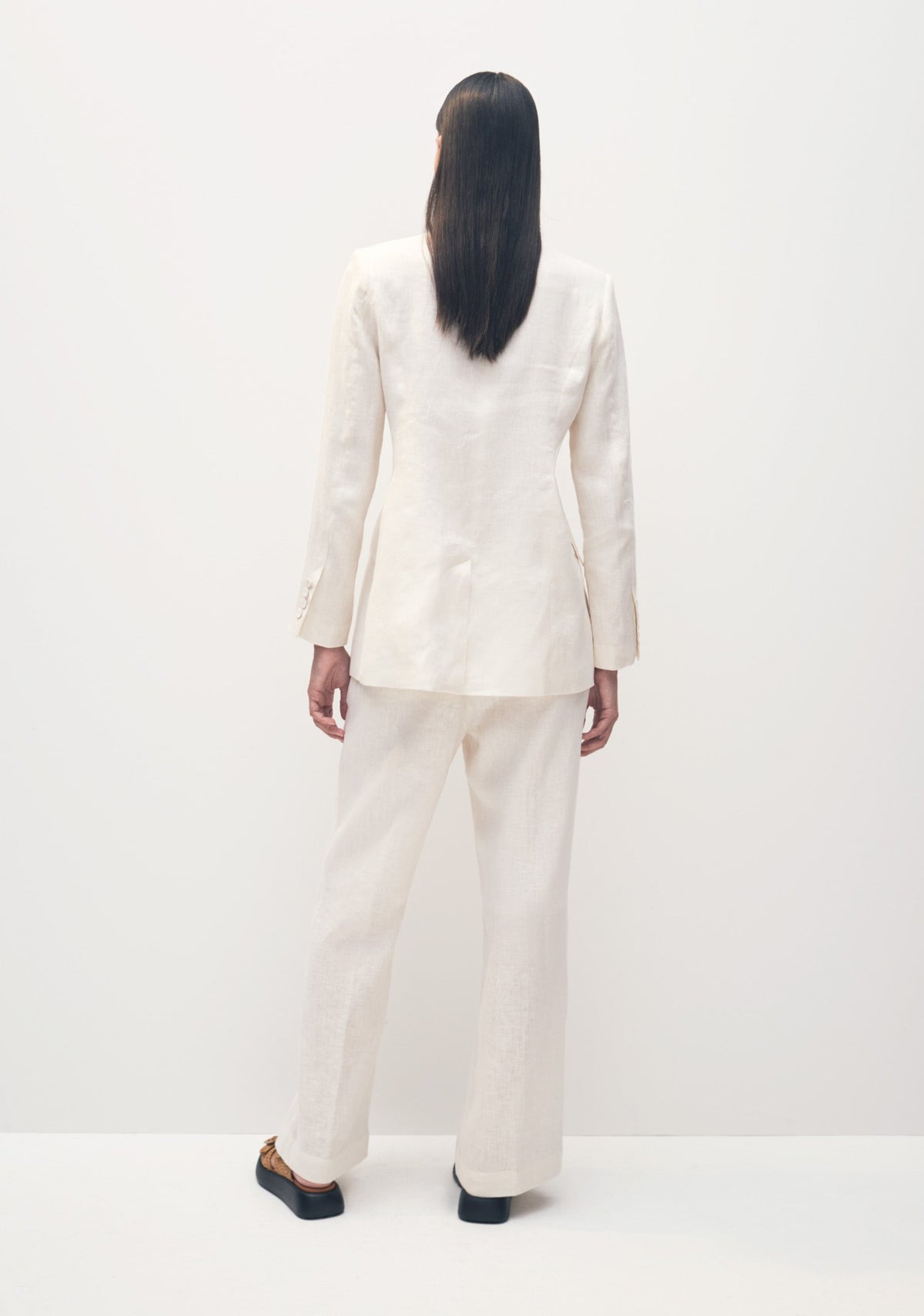 Annie Linen Blazer - Ivory