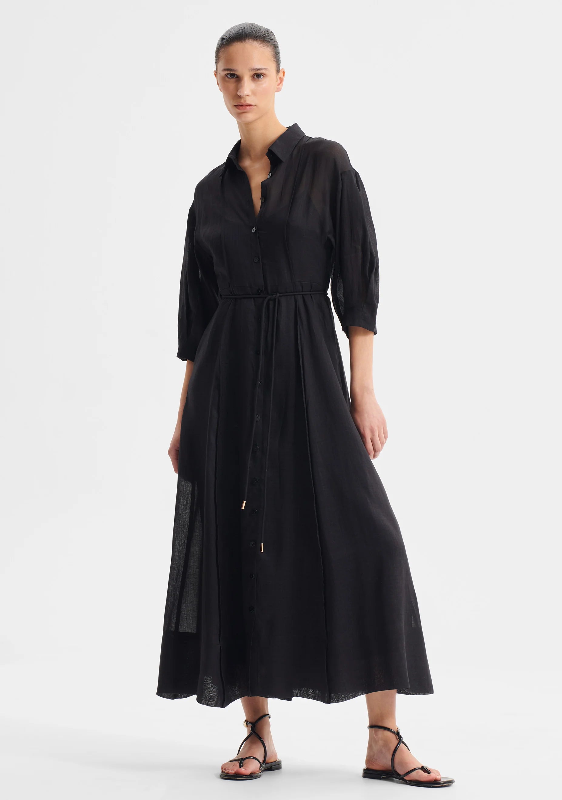 Bonita Shirt Dress - Black