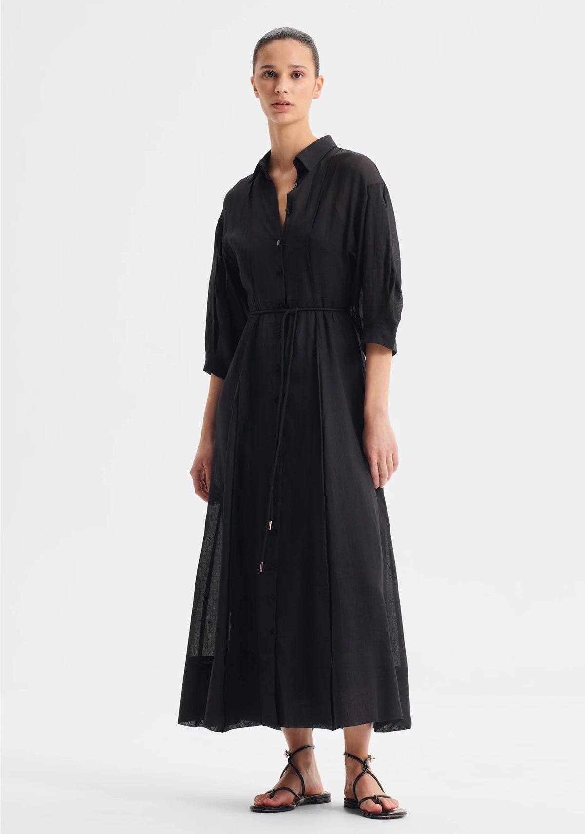 Bonita Shirt Dress - Black