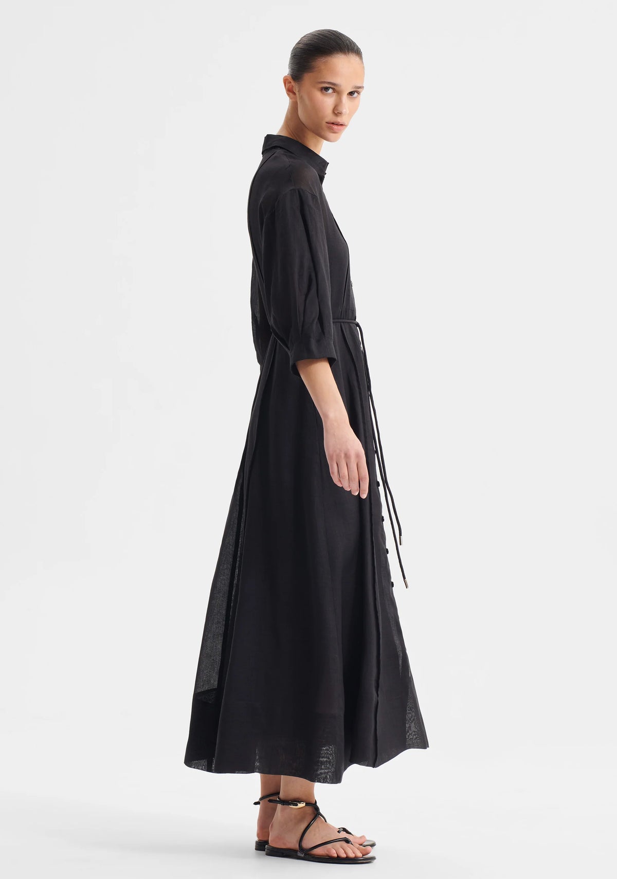 Bonita Shirt Dress - Black