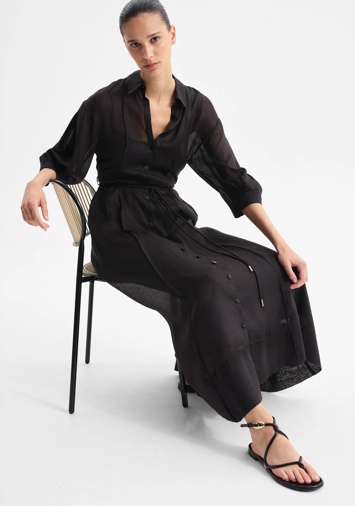 Bonita Shirt Dress - Black