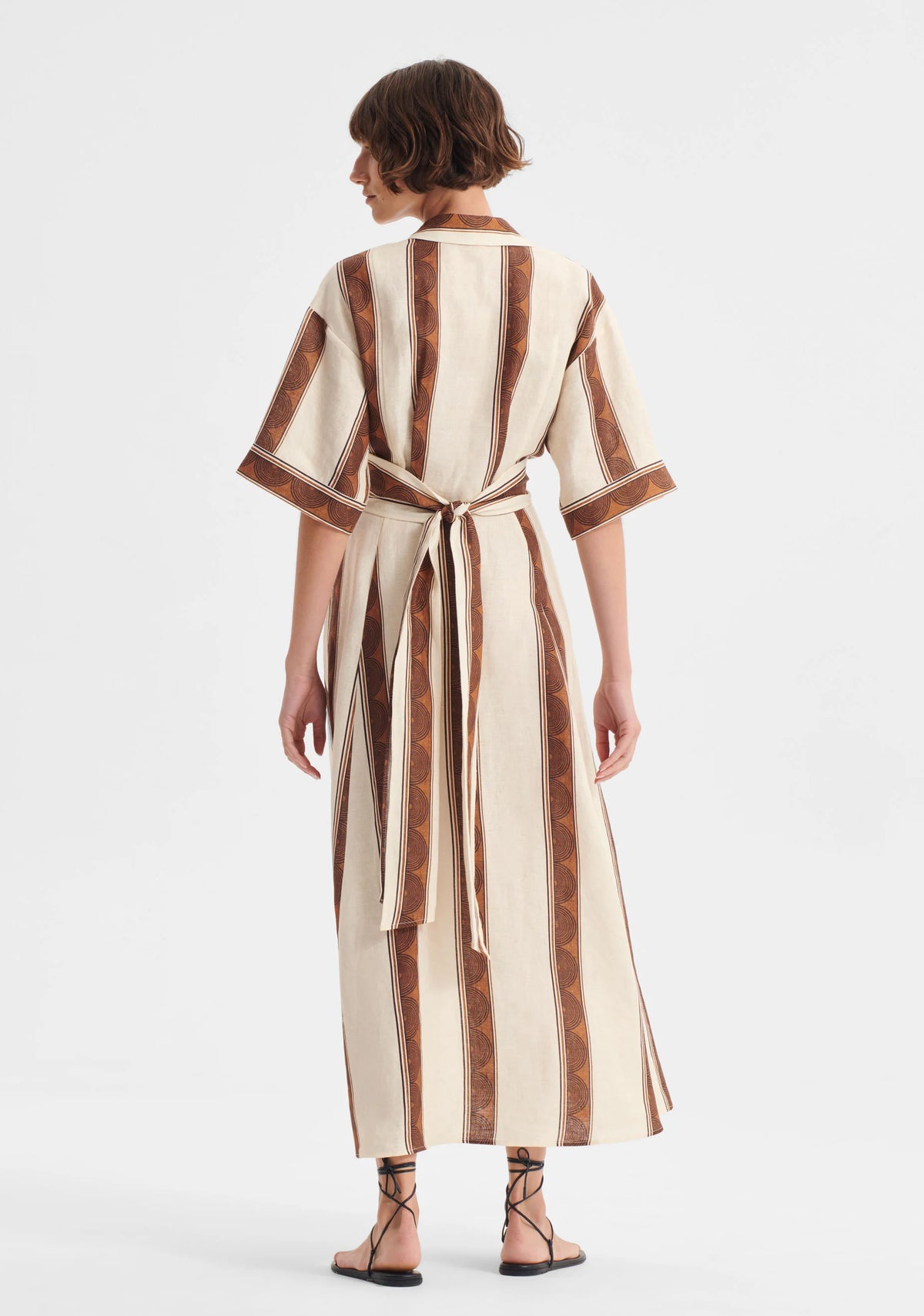 Harriet Linen Shirt Dress - Print