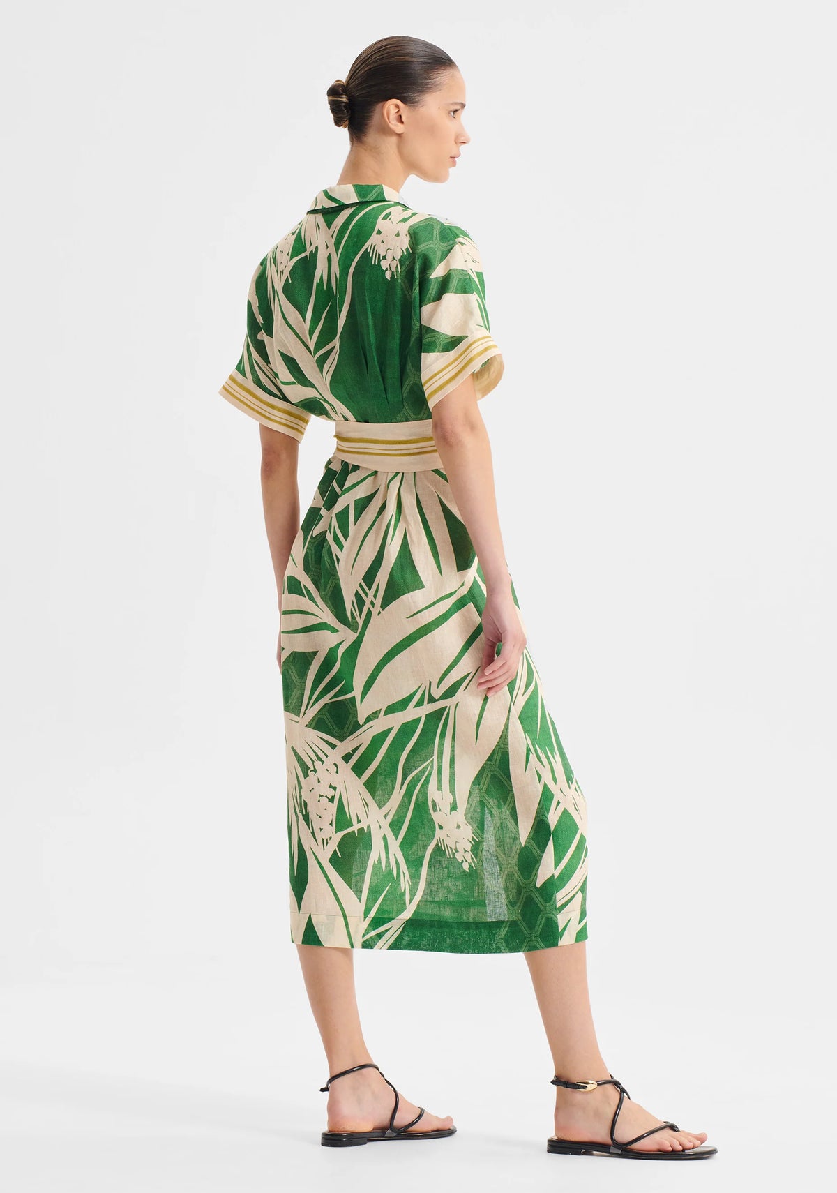 Sorrento Linen Shirt Dress - Print