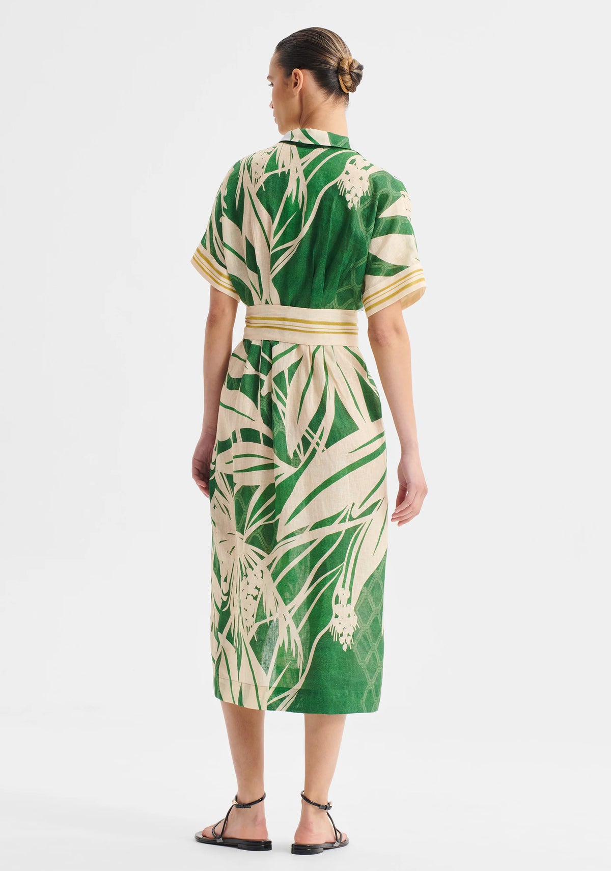 Sorrento Linen Shirt Dress - Print