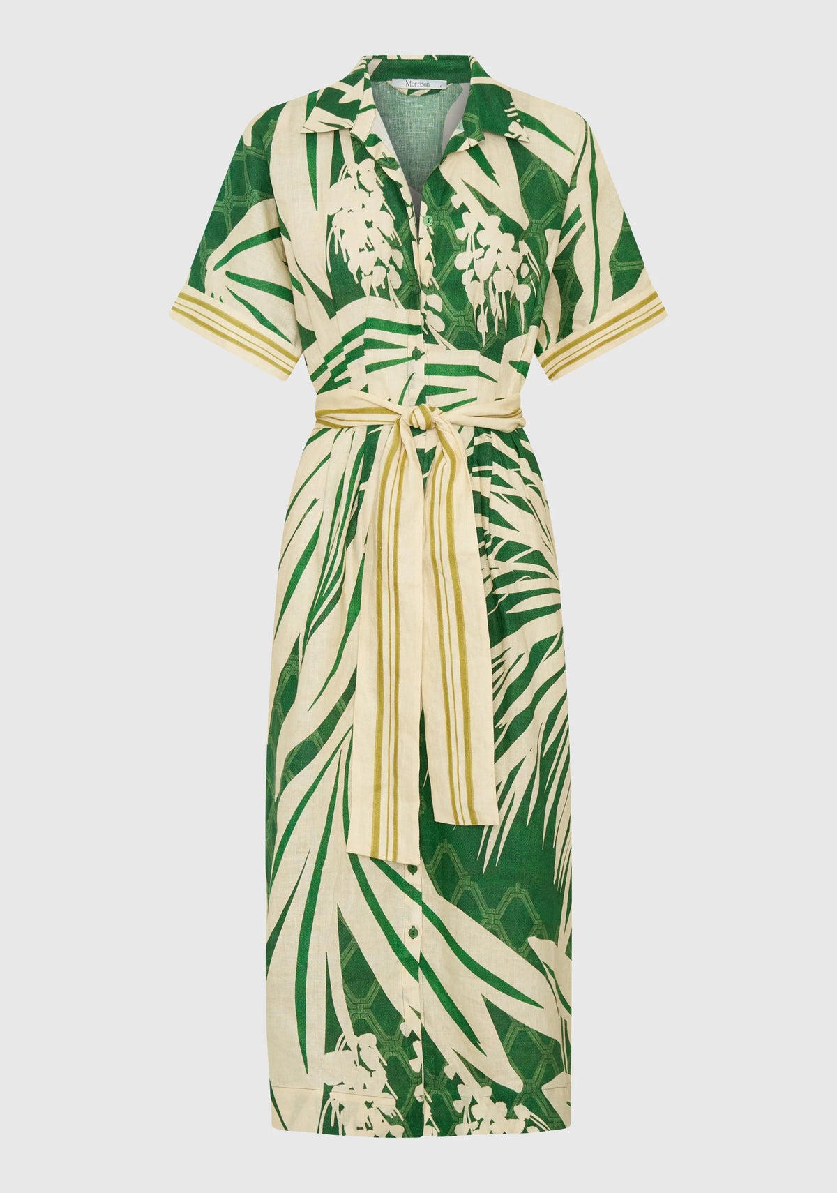 Sorrento Linen Shirt Dress - Print