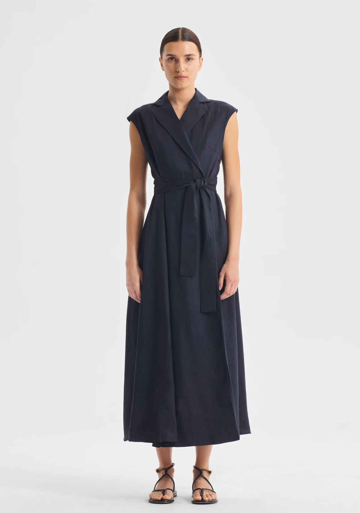 Vera Wrap Dress - navy