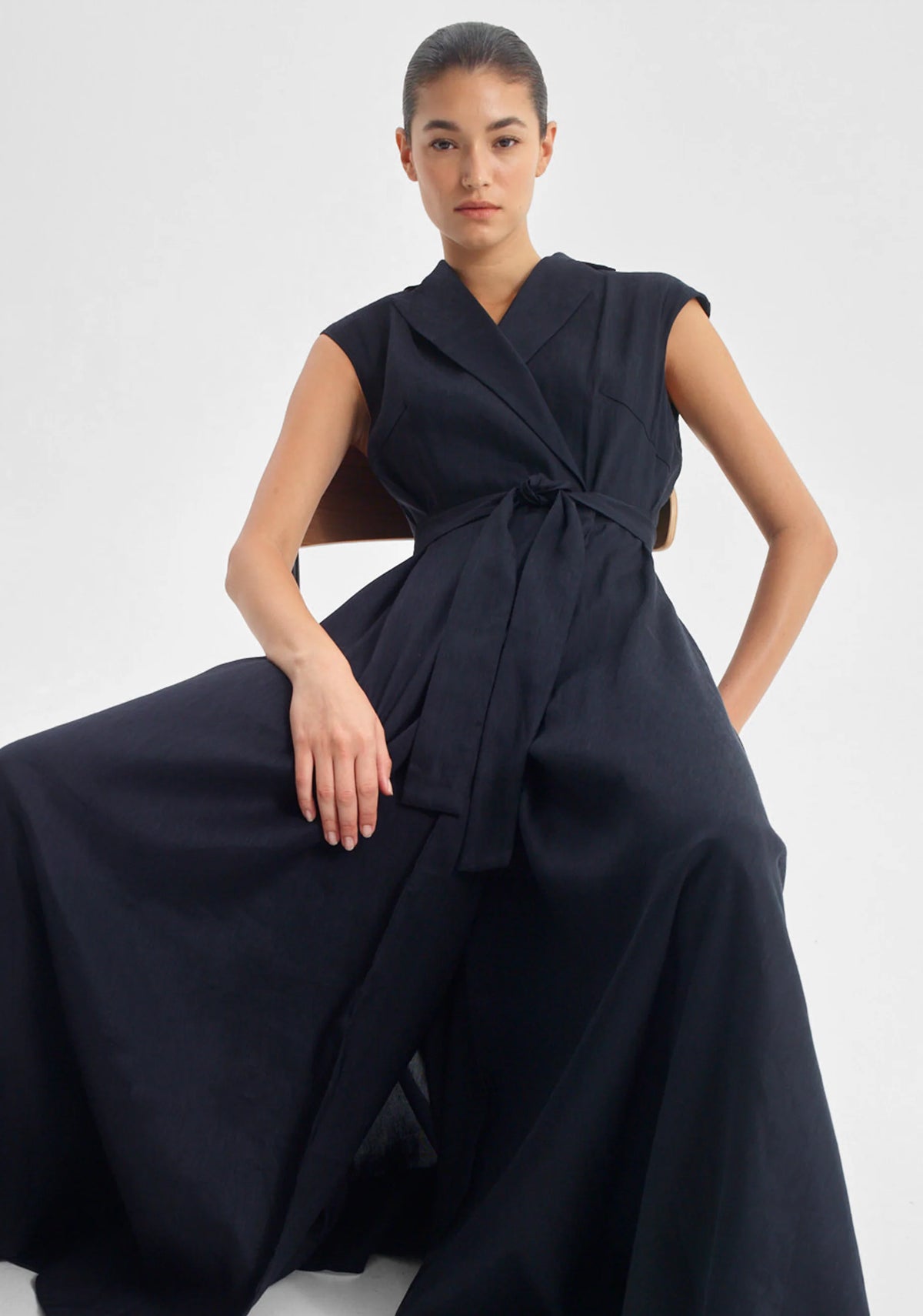 Vera Wrap Dress - Navy