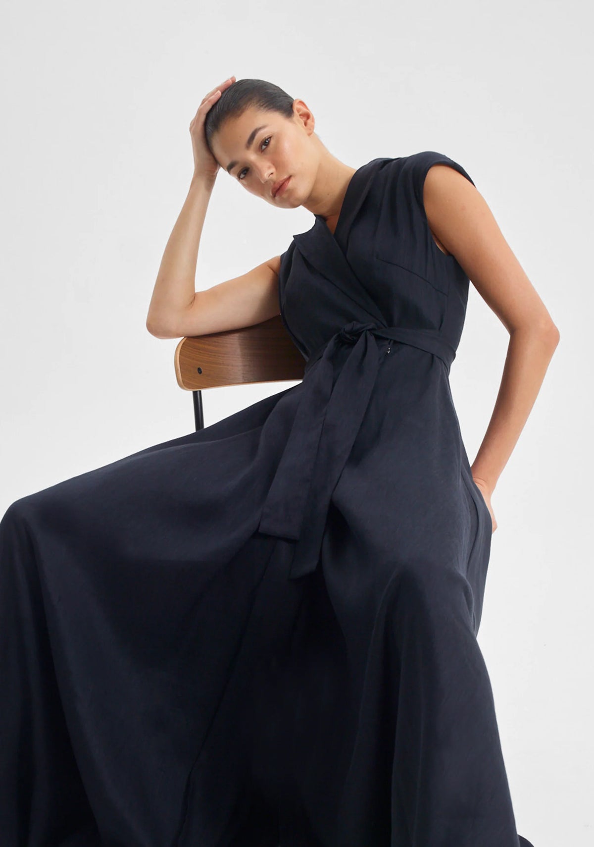 Vera Wrap Dress - Navy